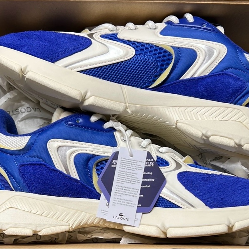 Lacoste Royal Blue and Cream Athletic Shoes